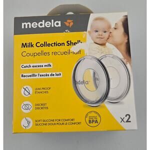 Medela Milk Collection Shells Two Pack Silicone Leak-Proff Discreet NEW IN BOX